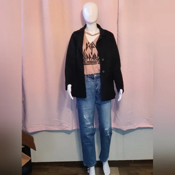 NWT-Faux Suede Cutout Blazer - Picture 9 of 10